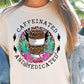 Sublimation PNG Sublimation PNG - Caffinated and medicated T-shirt Png Design, Retro Hippy Sublimation, Smile Digital Download PNG File, Commercial Use-Tumblerwrapdesigns