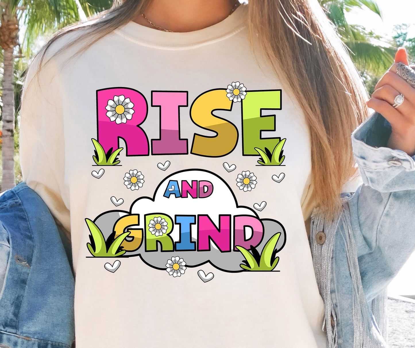 Rise and Grind T-shirt Png Design, Retro Hippy Sublimation, Motivational  Digital Download PNG File, Commercial Use