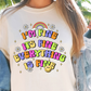 Sublimation PNG Sublimation PNG - Everything Is Fine Rainbow Emoji T-shirt PNG Design, Sublimation Tee Motivational Digital Download PNG File, Commercial Use-Tumblerwrapdesigns