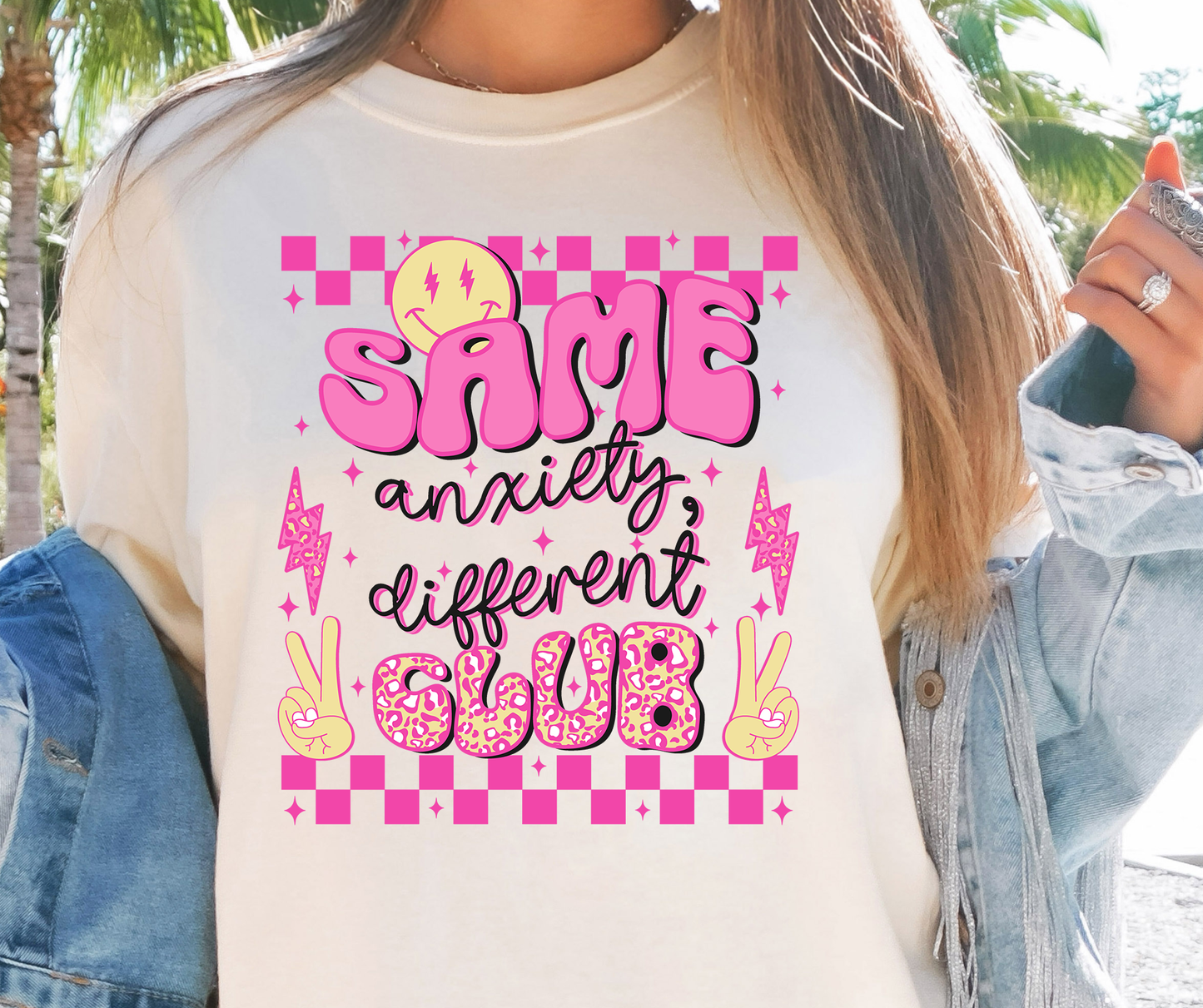 Same Anxiety Club Anxious T-shirt PNG Design,  Sublimation Tee Motivational Digital Download PNG File, Commercial Use