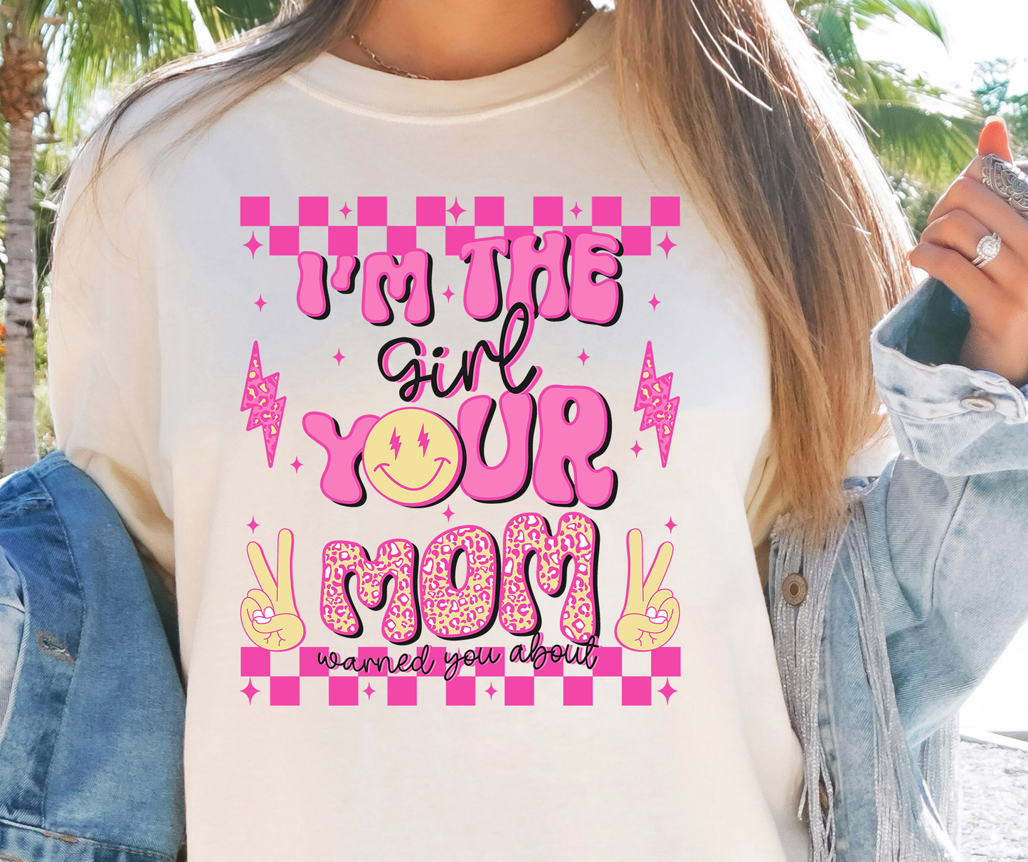 Girl Your Mum Warned You About T-shirt PNG Design,  Sublimation Tee Motivational Digital Download PNG File, Commercial Use