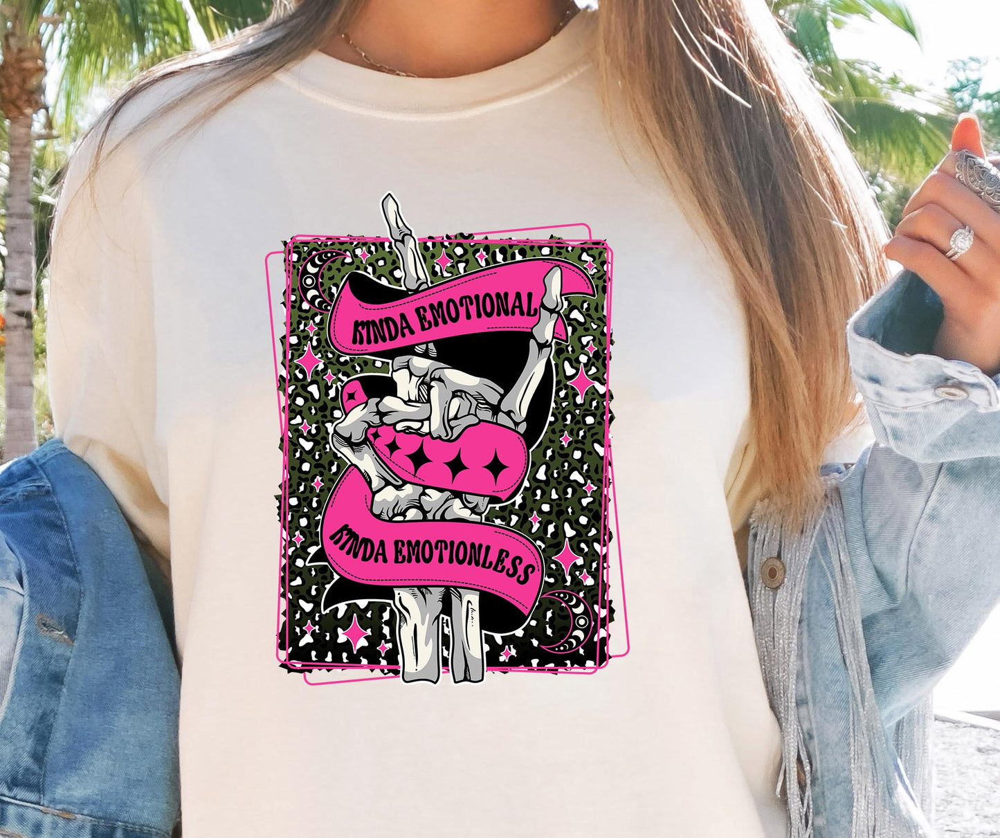 Kinda emotional Kinda Emotionless T-shirt Png Design, Skeleton Floral Sublimation, Motivational Digital Download PNG File,