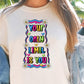 Your only limit is you T-shirt Sublimation Png Design, Inspirational Quote Png, Retro Groovy Flower, Motivational Png, Positive Quotes, Self Love Png