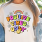 Sublimation PNG Sublimation PNG - Positive Vibes Only Rainbow Emoji T-shirt PNG Design, Sublimation Tee Motivational Digital Download PNG File, Commercial Use-Tumblerwrapdesigns