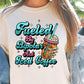 Sublimation PNG Sublimation PNG - Fueled by Bipolar and Iced Coffee T-shirt Funny Quote Png, Retro Groovy, Skeleton Png-Tumblerwrapdesigns