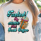 Sublimation PNG Sublimation PNG - Fueled by ADHD and Iced Coffee T-shirt Funny Quote Png, Retro Groovy, Skeleton Png-Tumblerwrapdesigns