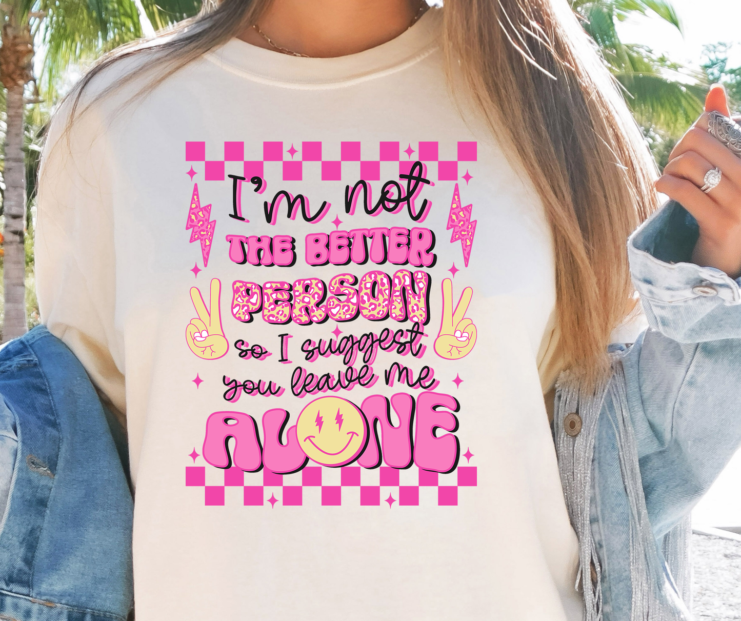 I Am Not The Better Person Emoji T-shirt PNG Design,  Sublimation Tee Motivational Digital Download PNG File, Commercial Use