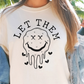 Sublimation PNG Sublimation PNG - Let Them Dead Smile Emoji T-shirt PNG Design, Sublimation Tee Motivational Digital Download PNG File, Commercial Use-Tumblerwrapdesigns