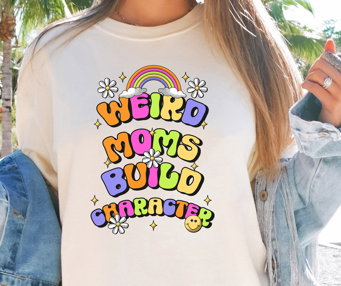 Weird Moms Build Charector T-shirt PNG Design,  Sublimation Tee Motivational Digital Download PNG File, Commercial Use