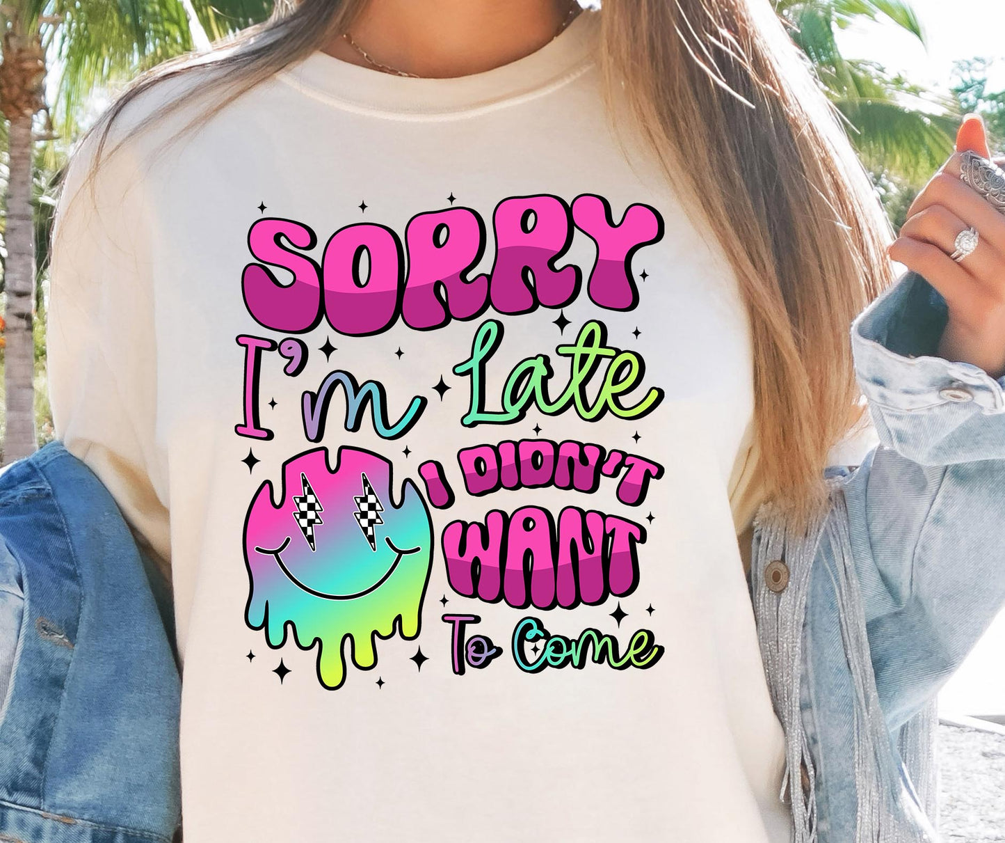 Sorry Im late i didnt want to come T-shirt Png Design, Skeleton Floral Sublimation, Motivational Digital Download PNG File,