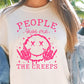 Sublimation PNG Sublimation PNG - People give me the creeps T-shirt Png Design, Retro Smile Skeleton Sublimation, Groovy Gothic Digital Download PNG File,-Tumblerwrapdesigns