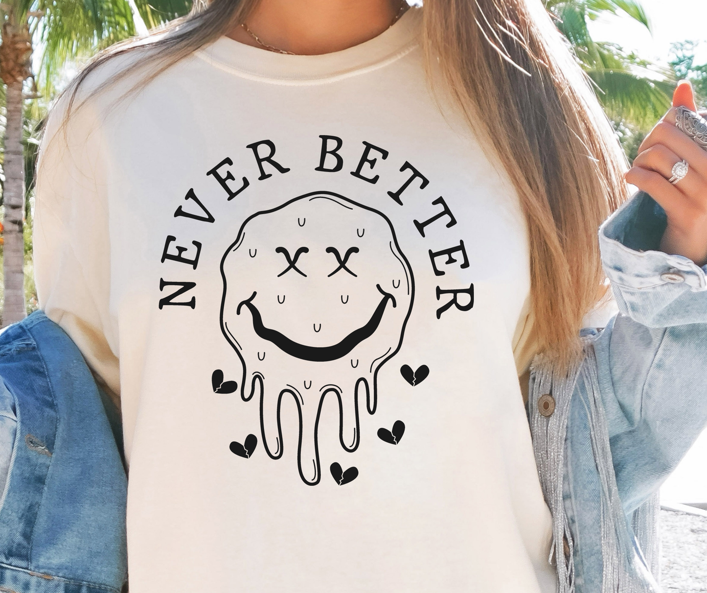 Never Better Dead Emoji T-shirt PNG Design,  Sublimation Tee Motivational Digital Download PNG File, Commercial Use