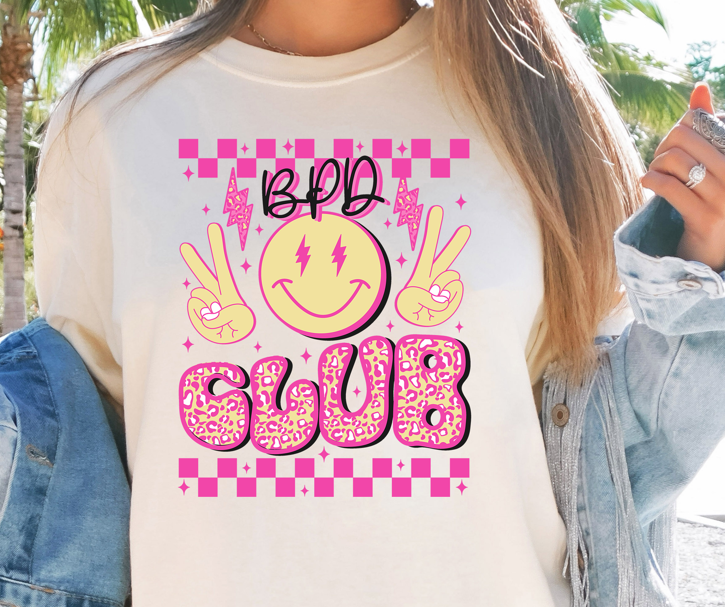 BPD club Borderline Personality Disorder T-shirt PNG Design,  Sublimation Tee Motivational Digital Download PNG File, Commercial Use