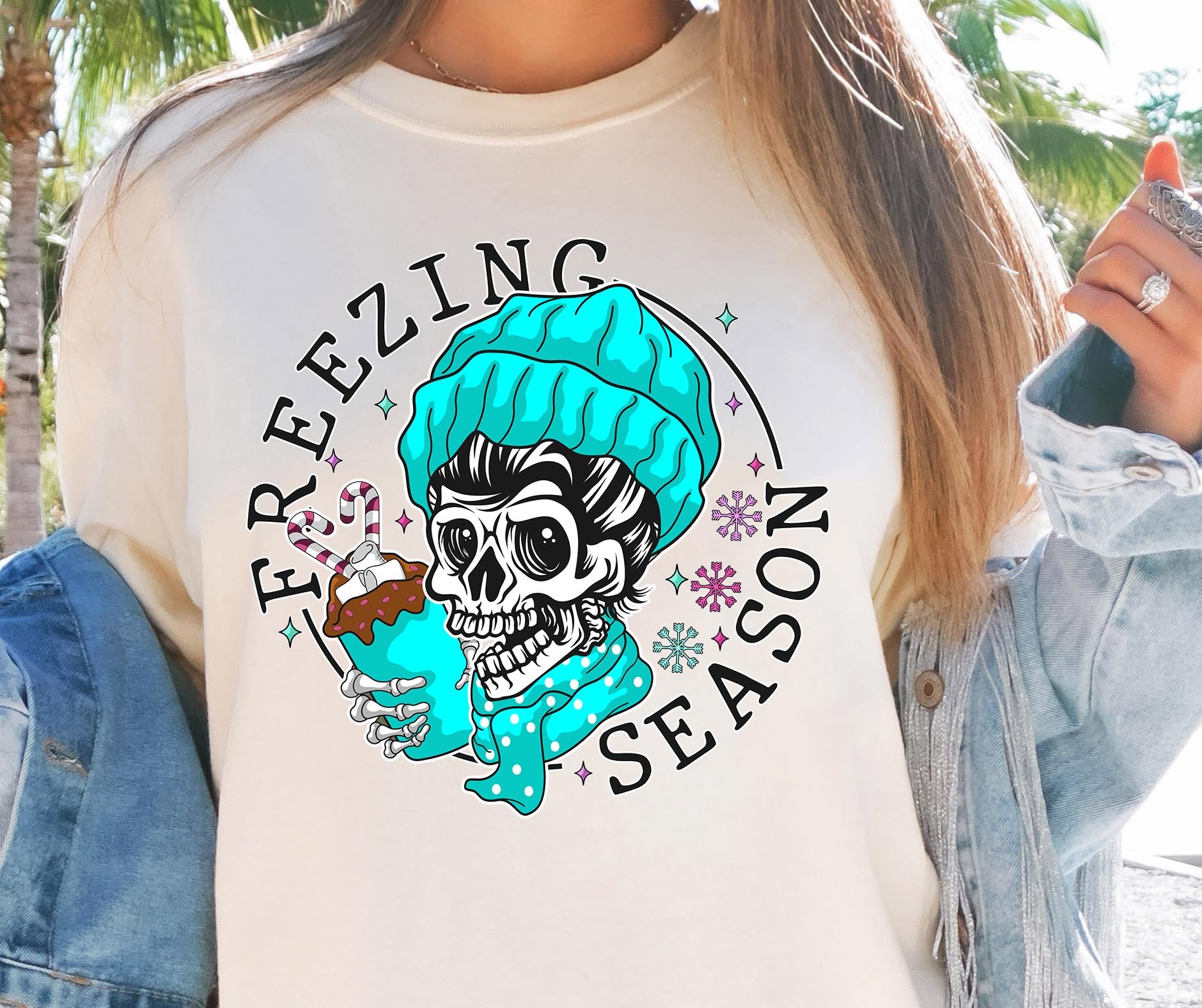 Sublimation PNG Sublimation PNG - Freezing Season Winter Skeleton T-shirt PNG Design, Sublimation Tee Motivational Digital Download PNG File, Commercial Use (1)-Tumblerwrapdesigns