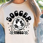 Sublimation PNG Sublimation PNG - Soccer Vibes Ball Sports T-shirt Png Design, Retro Smile Sublimation, Groovy Vibes Digital Download PNG File, Commercial Use-Tumblerwrapdesigns