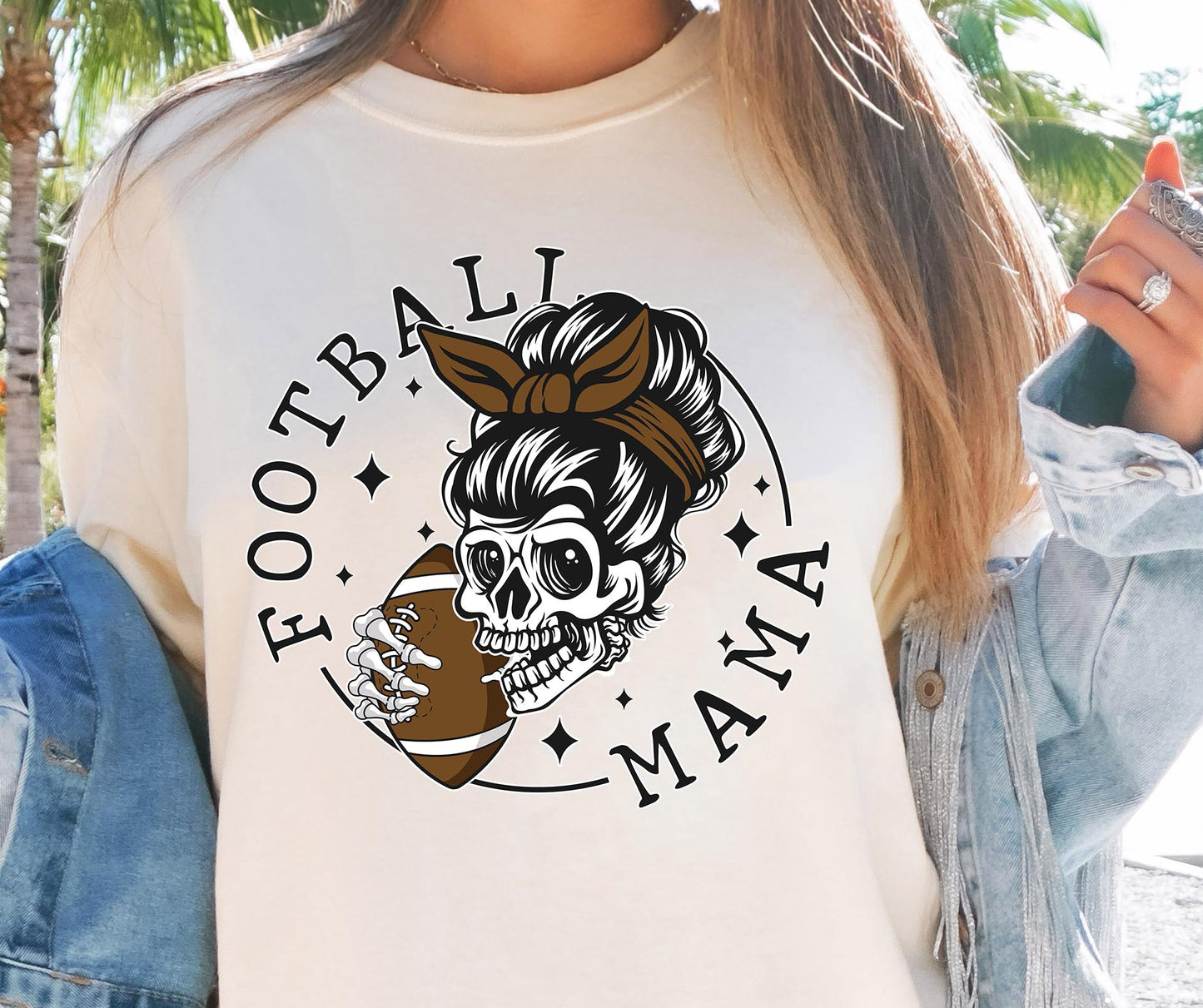 Football Mama Mom T-shirt PNG Design,  Sublimation Tee Motivational Digital Download PNG File, Commercial Use