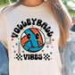 Sublimation PNG Sublimation PNG - Volleyball vibes T-shirt Png Design, Retro Smile Sublimation, Groovy Vibes Digital Download PNG File, Commercial Use-Tumblerwrapdesigns