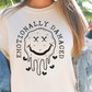 Sublimation PNG Sublimation PNG - Emotionally Damaged Dead Face Emoji T-shirt PNG Design, Sublimation Tee Motivational Digital Download PNG File, Commercial Use-Tumblerwrapdesigns