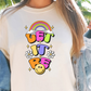 Sublimation PNG Sublimation PNG - Let It Be Rainbow Emoji T-shirt PNG Design, Sublimation Tee Motivational Digital Download PNG File, Commercial Use-Tumblerwrapdesigns