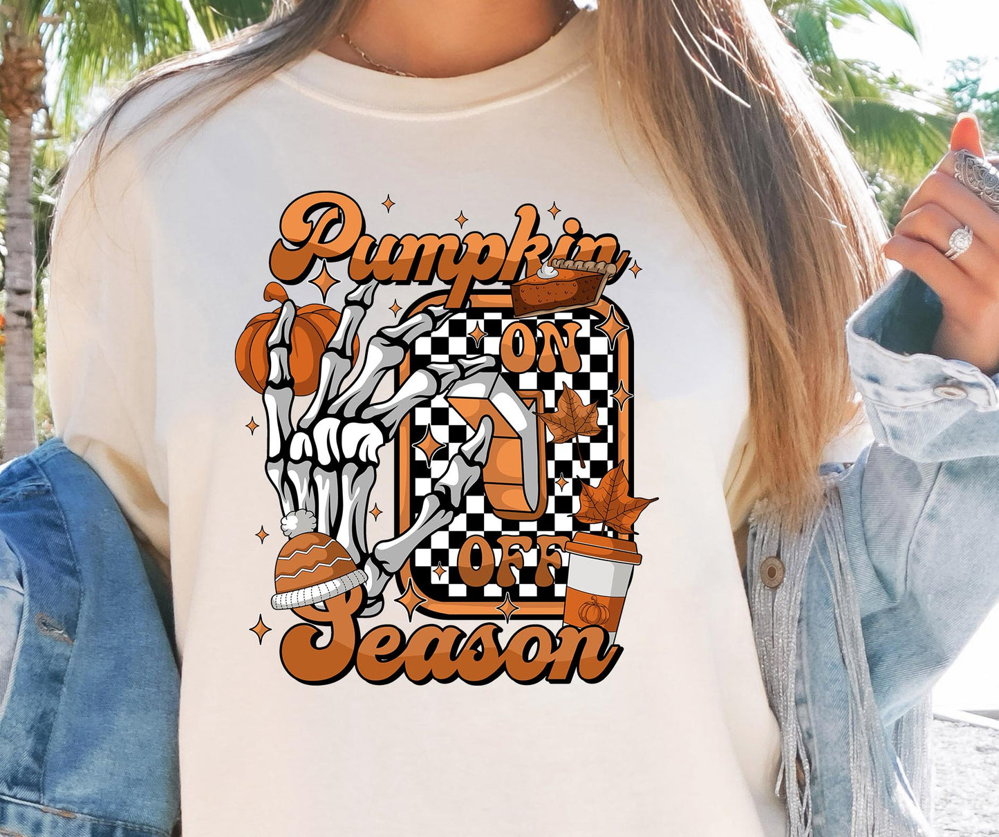 Pumpkin Season Spice Skeleton Switch Fall T-shirt PNG Design,  Sublimation Tee Motivational Digital Download PNG File, Commercial Use