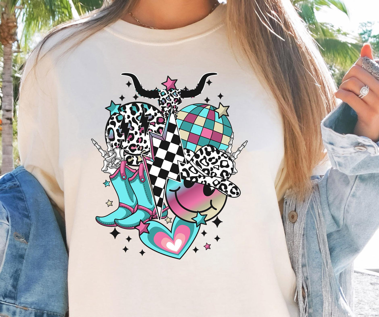 Country Girl T-shirt Png Design, Retro Smile Sublimation, Groovy Vibes Digital Download PNG File, Commercial Use