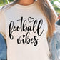 FOOTBALL Vibes  SVG and PNG, Retro Font T-shirt Design, Svg Files For Cricut, Silhouette, Digital Download (1)