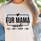 Fur Mama Mode T-shirt Svg Png Design, Retro Groovy Sublimation, Dog Mom  Digital Download PNG File, Svg File, Commercial Use Matching Pocket Front Back