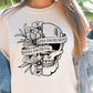 Sublimation PNG Sublimation PNG - Kinda emotional kinda emotionless T-shirt Png Design, Skeleton Floral Sublimation, Motivational Digital Download PNG File-Tumblerwrapdesigns