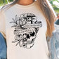 Sublimation PNG Sublimation PNG - Kinda emotional kinda emotional skull T-shirt Png Design, Skeleton Floral Sublimation, Motivational Digital Download PNG File-Tumblerwrapdesigns