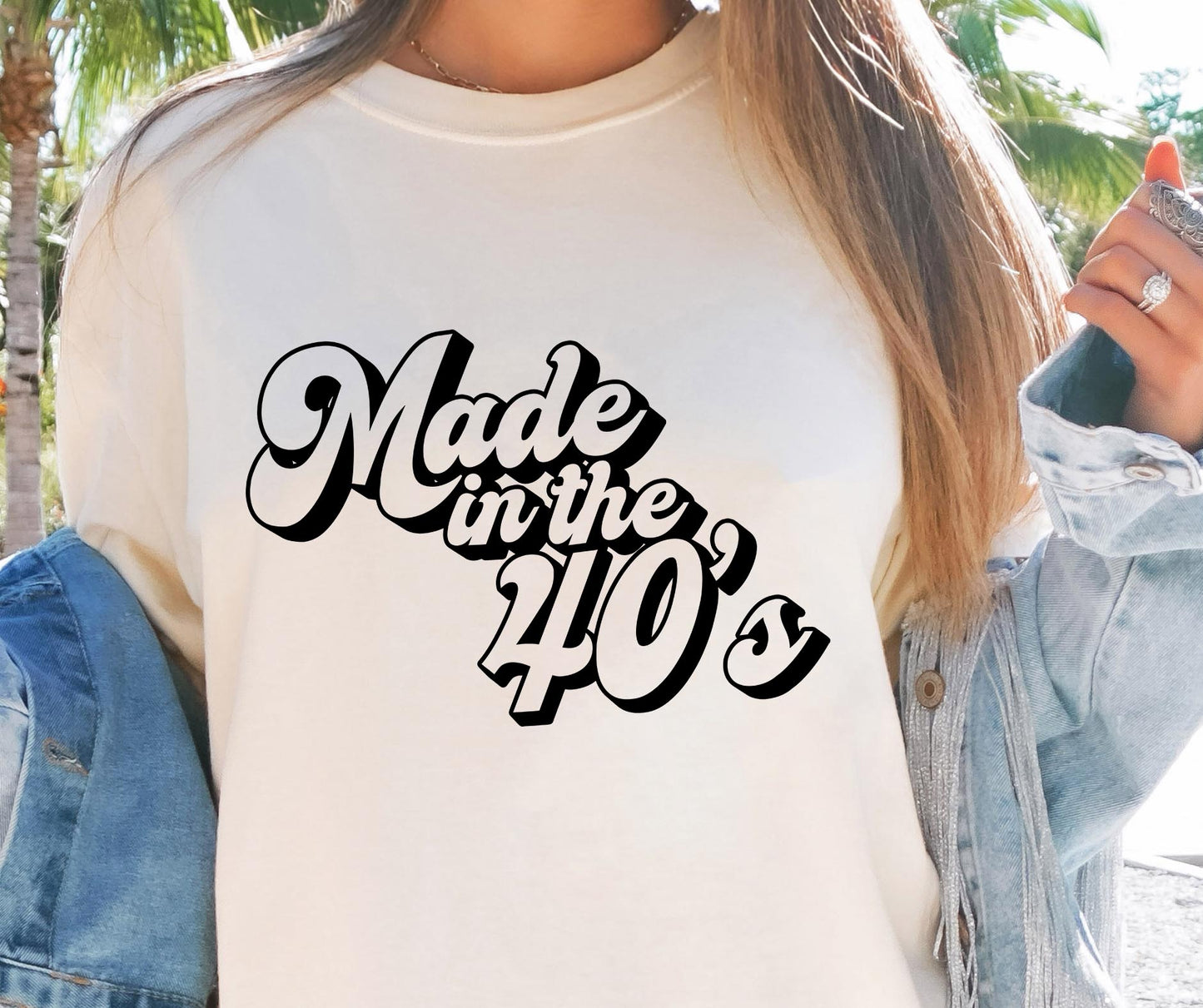 Made in the 40S SVG and PNG, Retro Font T-shirt Design, Svg Files For Cricut, Silhouette, Digital Download, Birth Year Date