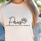 PAWS, Retro Svg Tshirt, Png and Svg Sublimation Design, Svg Files For Cricut, Silhouette, pocket