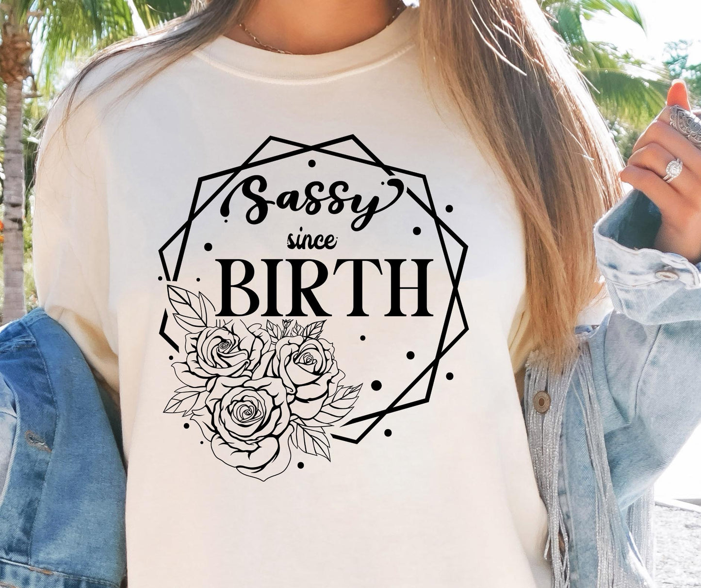 Sassy Since Birth Svg Files, Svg Tshirt, Png and Svg Sublimation Design, Svg Files For Cricut, Silhouette (1)