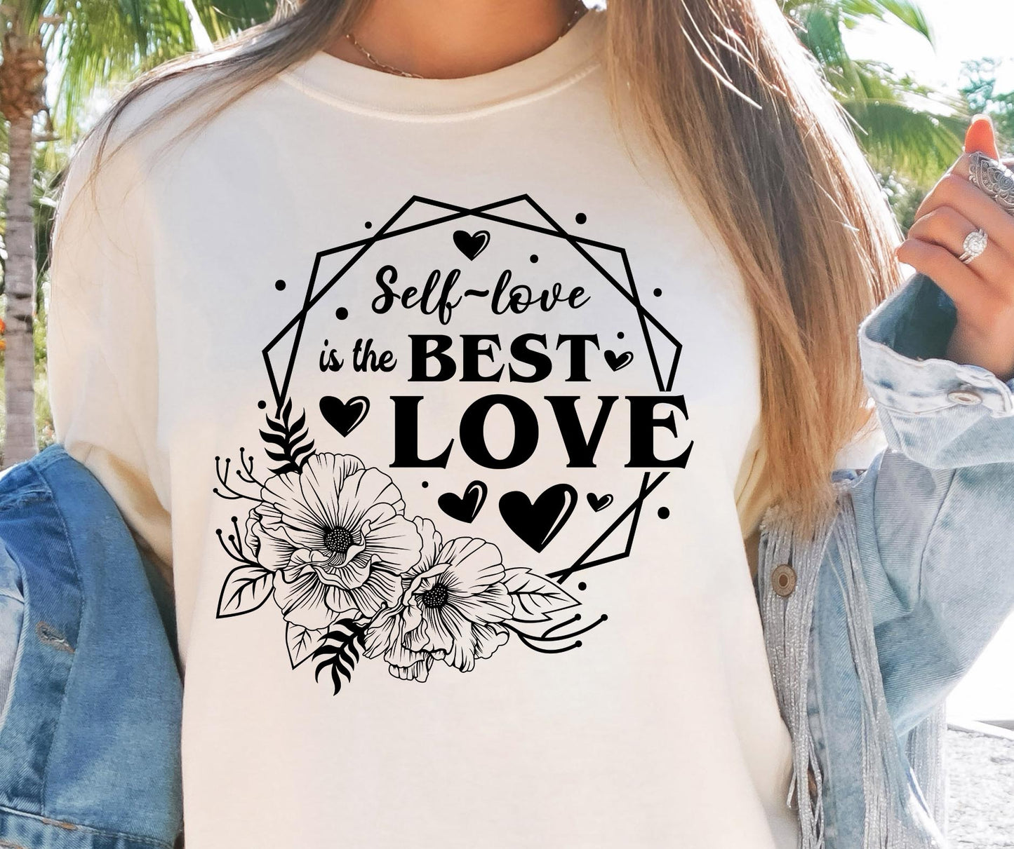 Self Love is the Best Love Svg Files, Svg Tshirt, Png and Svg Sublimation Design, Svg Files For Cricut, Silhouette