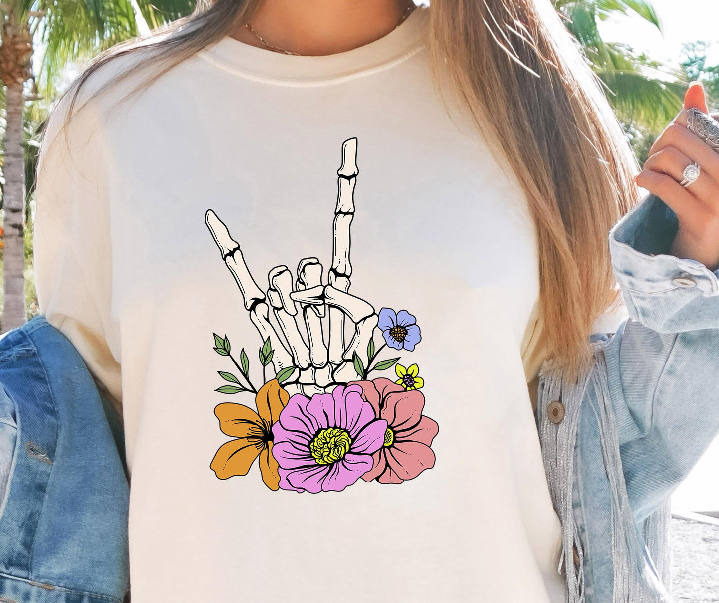 Sublimation PNG Sublimation PNG - Peace Skellie T-shirt Png Design, Skeleton Floral Sublimation, Motivational Digital Download PNG File,-Tumblerwrapdesigns