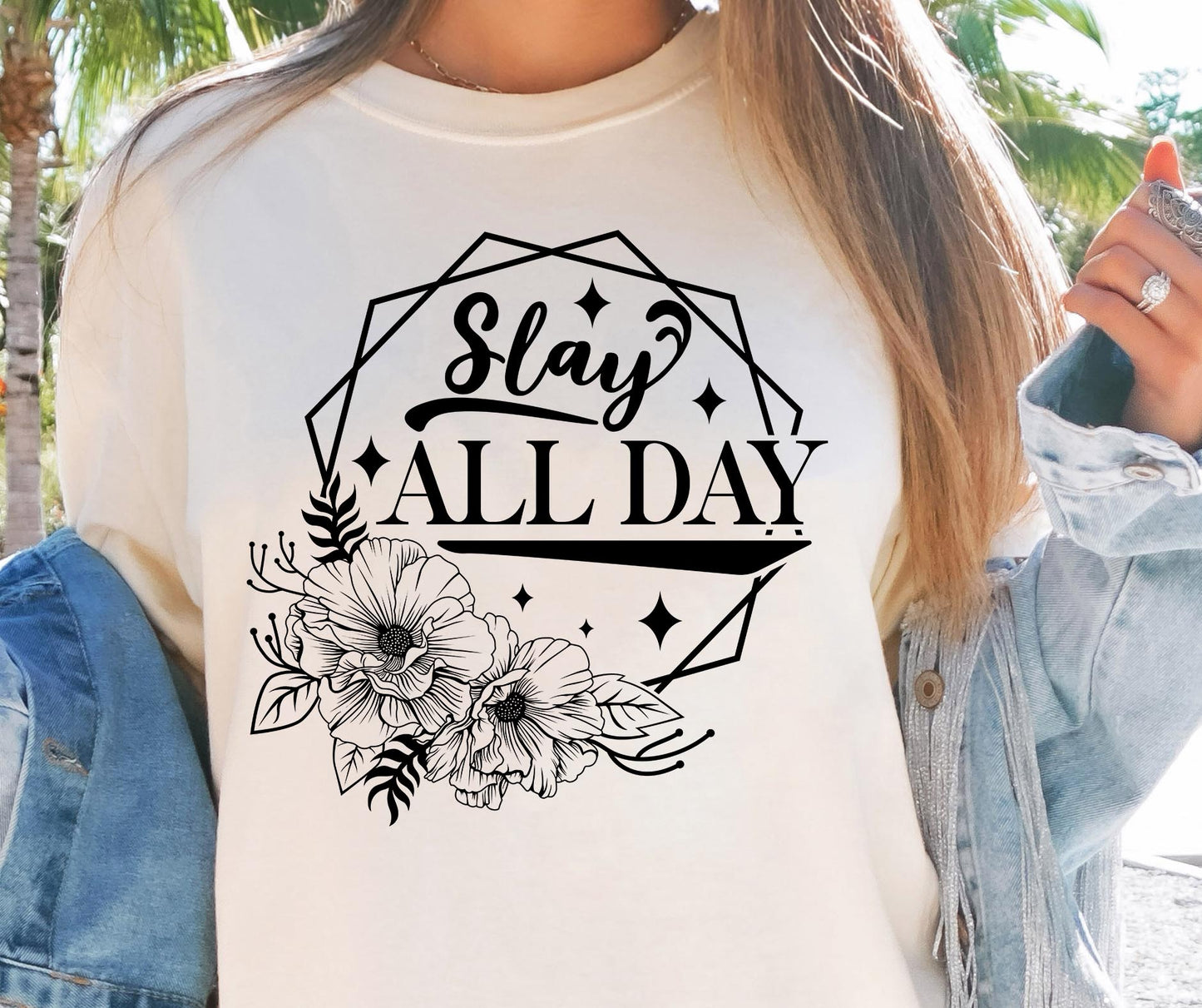 Slay All Day Svg Files, Svg Tshirt, Png and Svg Sublimation Design, Svg Files For Cricut, Silhouette (1)