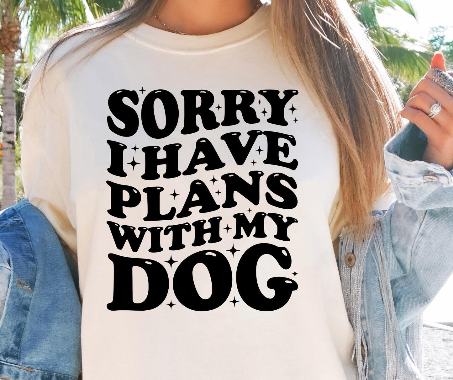 Sorry I have plans with my Dog T-shirt Svg Png Design, Retro Groovy Sublimation, Dog Mom  Digital Download PNG File, Svg File, Commercial Use Matching Pocket Front Back