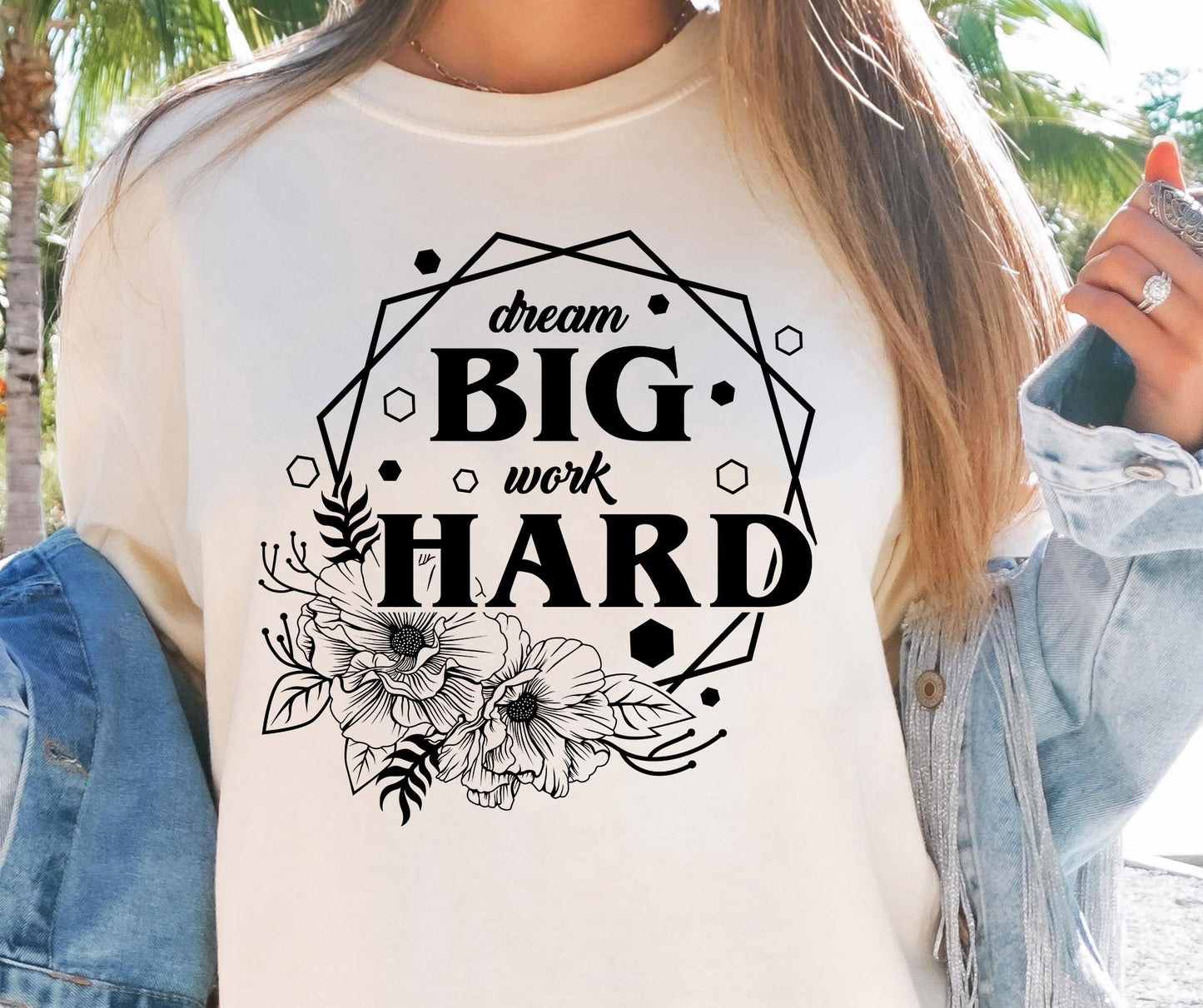 Dream Big Work Hard Svg Files, Svg Tshirt, Png and Svg Sublimation Design, Svg Files For Cricut, Silhouette